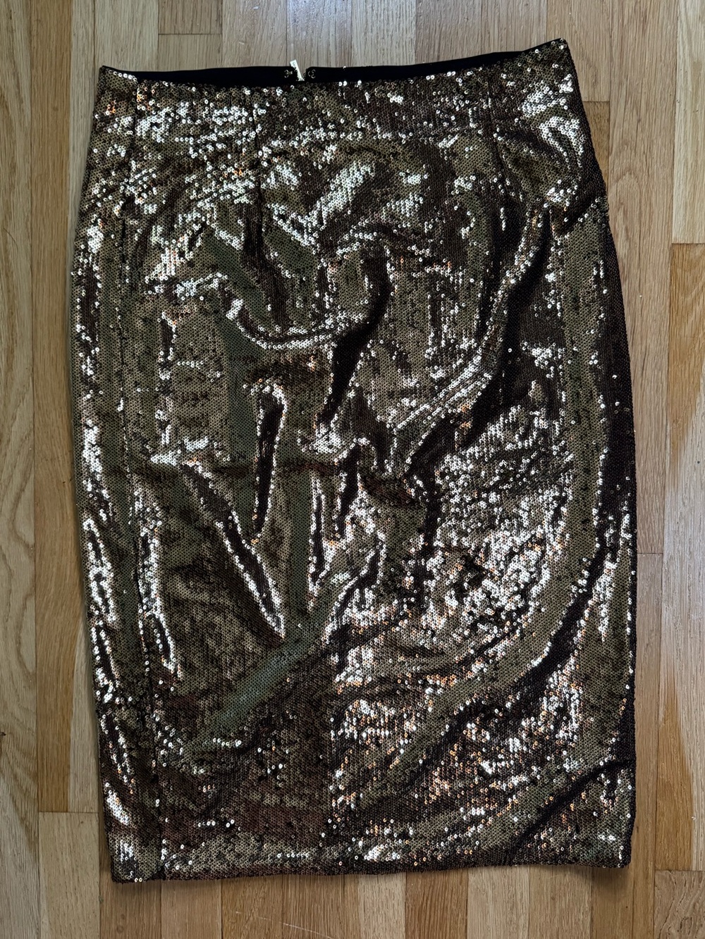 Michael Kors Gold Sequin Pencil Skirt